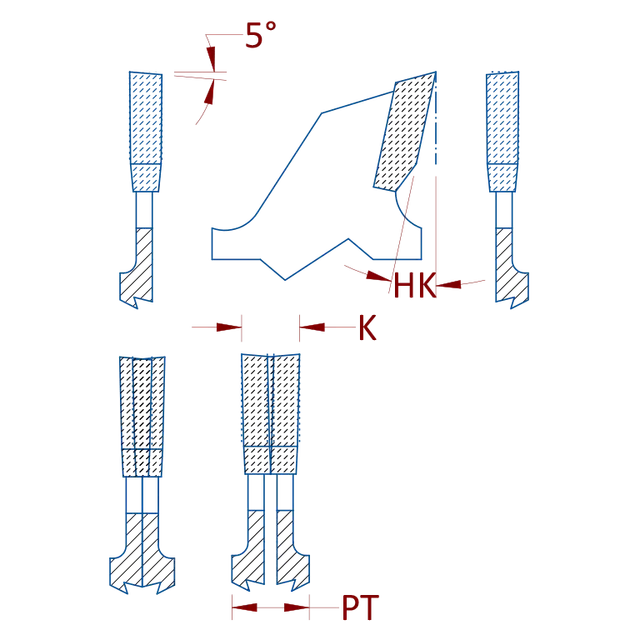Royce Ayr - 06 Series - Adjustable Split Scoring Saw Blades - 100mm-120mm