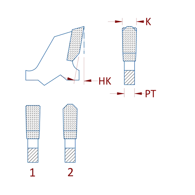 Royce Ayr - P12 Series - ProLine Glue Joint Rip Saw Blades - 10"- 12"