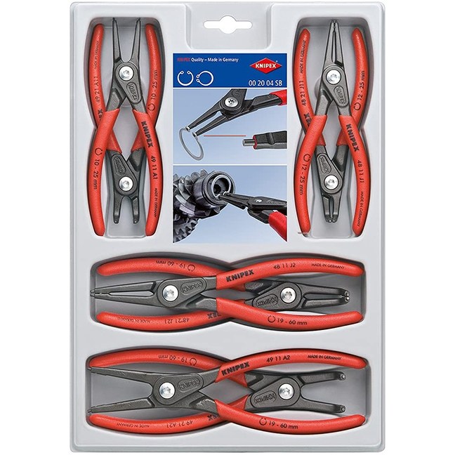 Knipex Tools - Precision Circlip 8pc Pliers Set - Item #002004SB