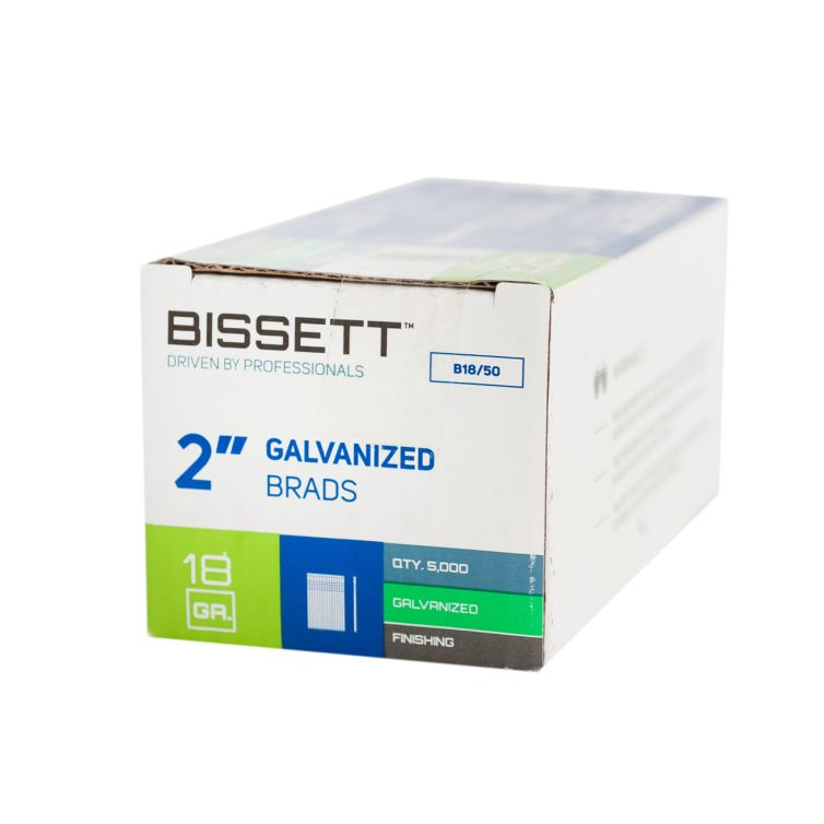 Bissett - 18 Gauge Galvanized Brad Nails - Various Sizes