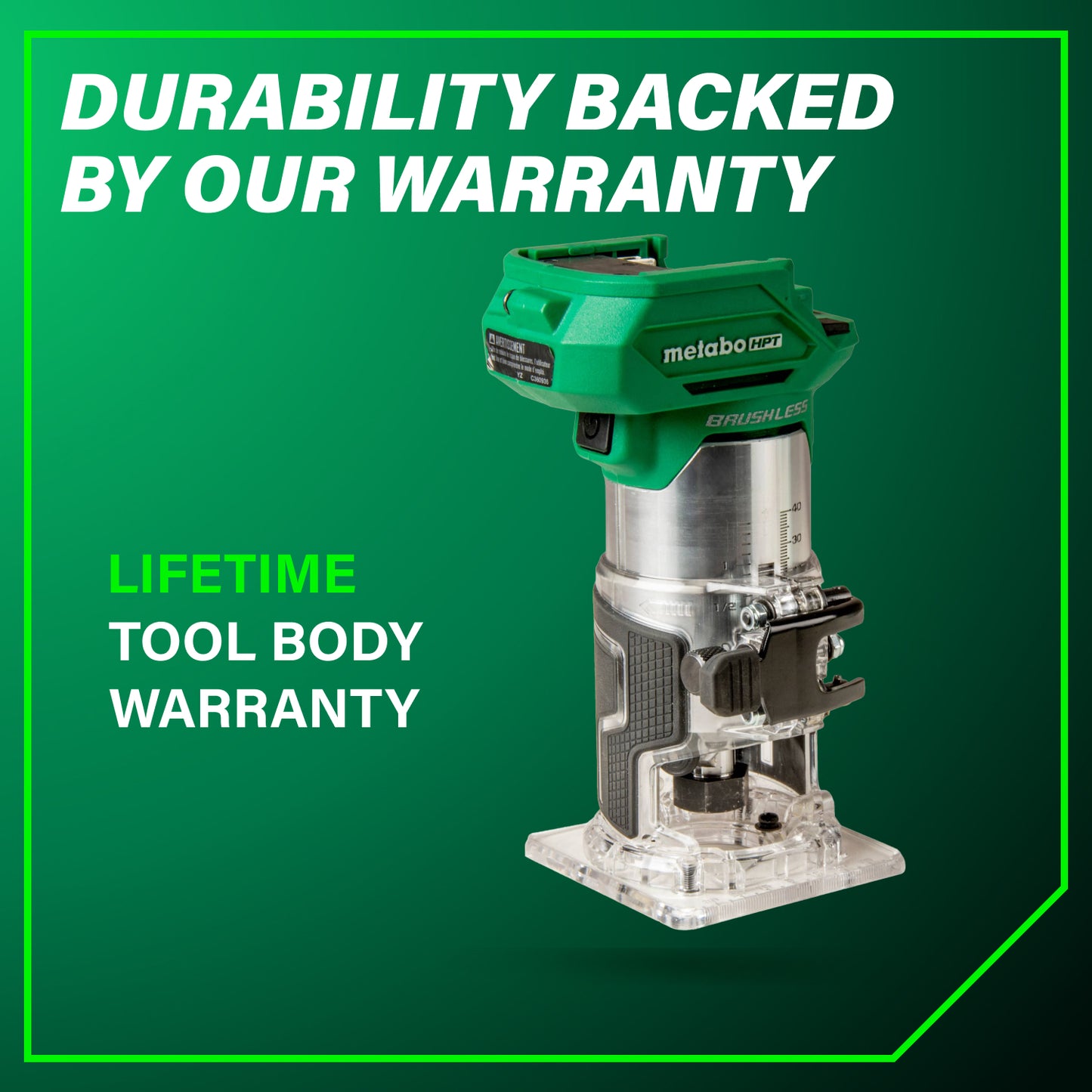 Metabo HPT - 18V Cordless Trim Router (Tool Body Only) - Model:M1808DAQ4