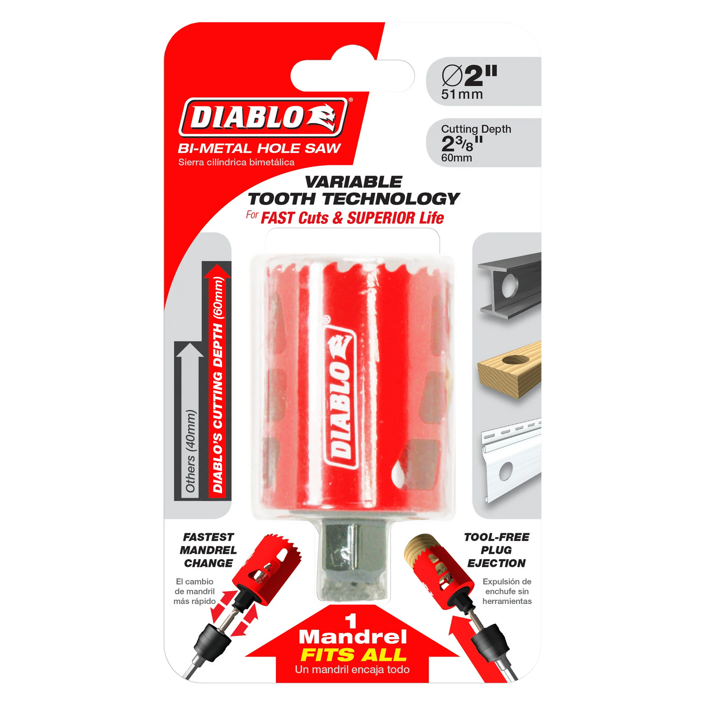 DIABLO Bi-Metal Hole Saws - 5/8" to 6"
