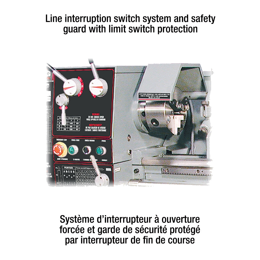 King Canada - 12" X 36" GEARHEAD METAL LATHE WITH TAPER ATTACHMENT - MODEL: KC-1236ML/KM-053