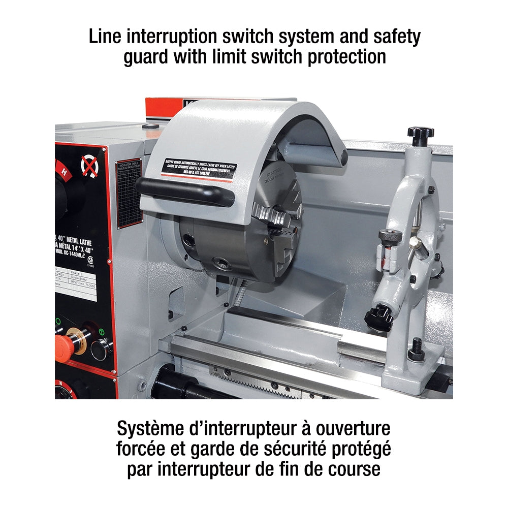 King Canada - 14" X 40" GEARHEAD METAL LATHE - MODEL: KC-1440ML-2