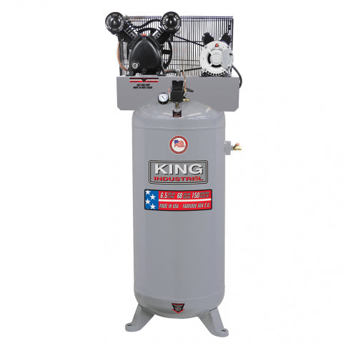 King Canada - STATIONARY 6.5 PEAK HP 60 GALLON AIR COMPRESSOR - MODEL: KC-6160V2