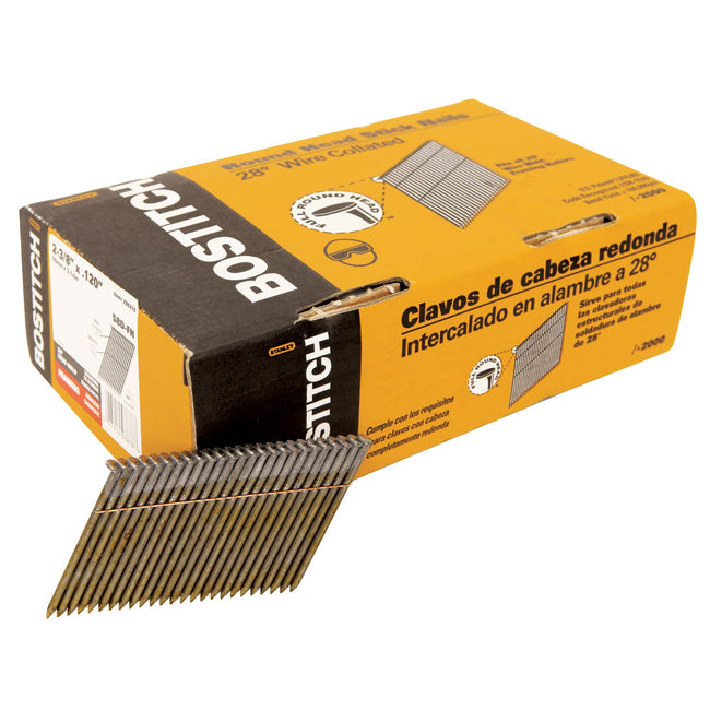 Bostitch - Stanley Bostitch S8D-FH 28 Degree 2-3/8-Inch by .120-Inch Wire Weld Framing Nails, 2,000 per Box - Model:286310