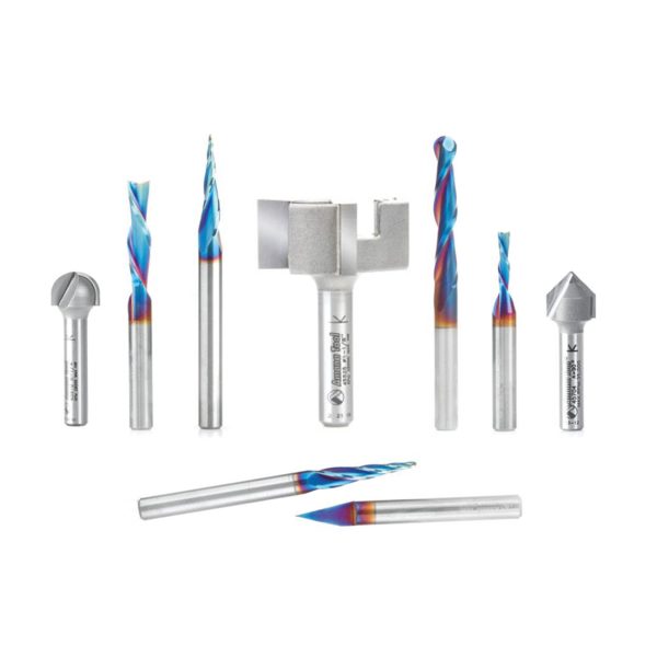 Simply Technologies - Amana Spektra 9 Piece Bit Set -  Model: CNC9PBS