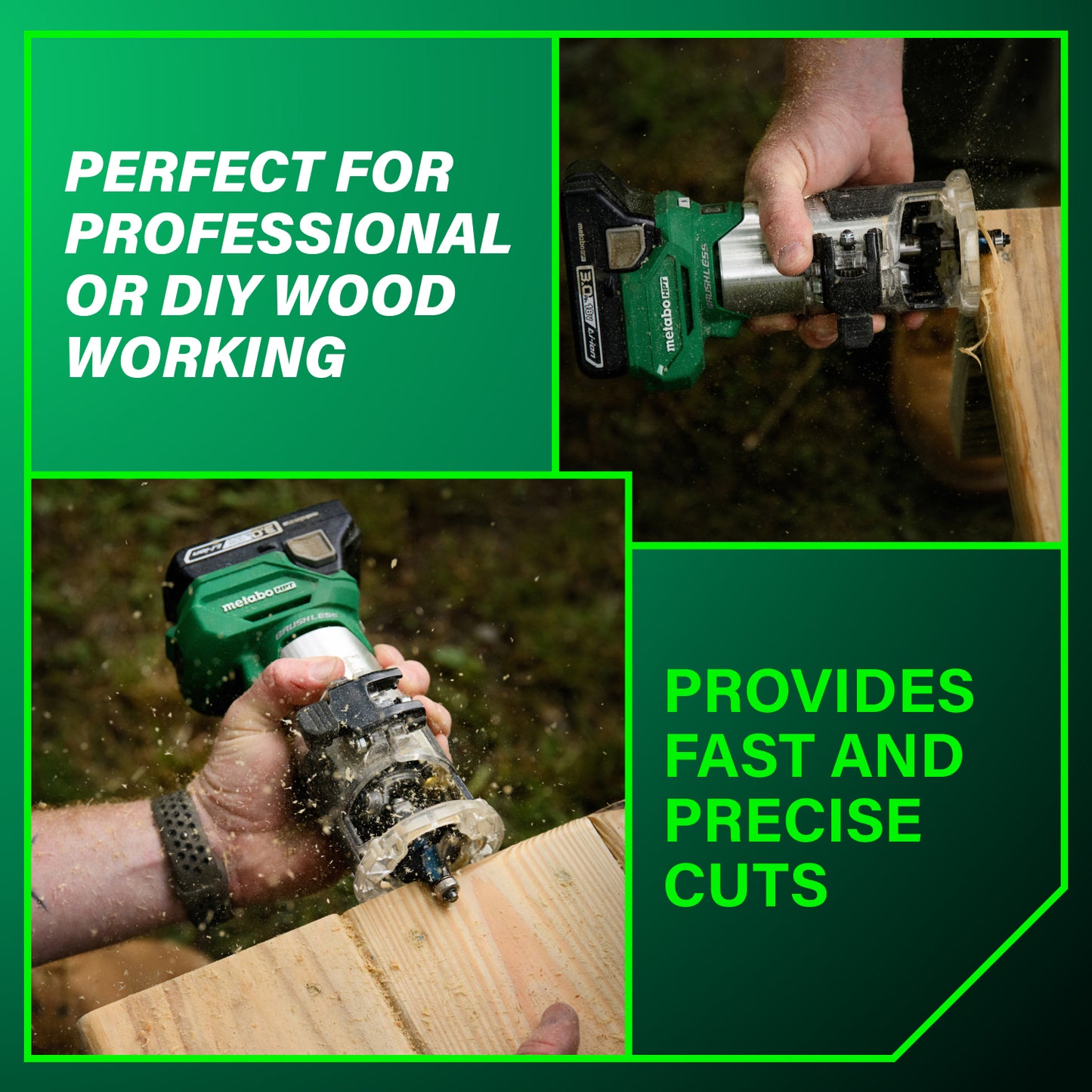 Metabo HPT - 18V Cordless Trim Router (Tool Body Only) - Model:M1808DAQ4