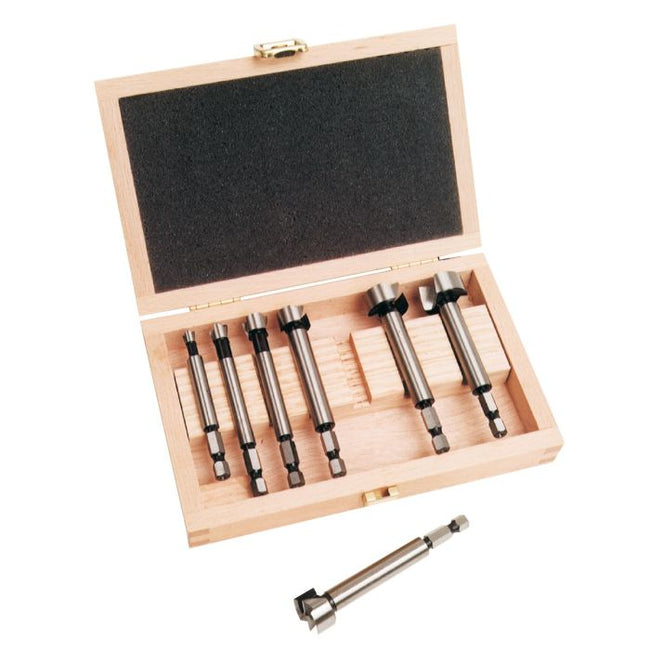 Dimar Canada - 1/4" to 1" Dia, Carbon Steel, Forstner 7 pcs Bit Set, 1/4" Shank, 3 1/2" Length -  Model: WPF-SET-7