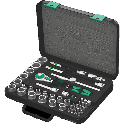 Wera - 8100 SB 2 Zyklop Speed Ratchet Set 3/8″ Drive Metric 43-Piece - #003594
