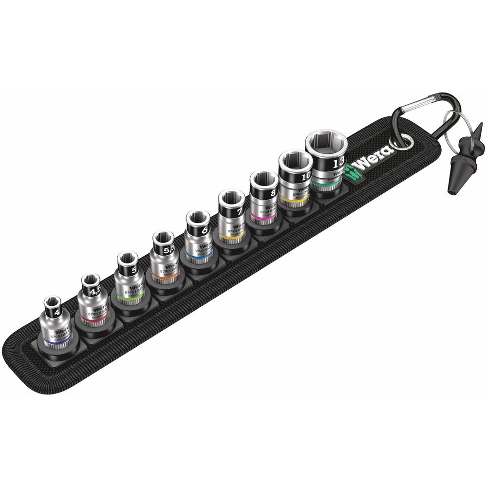 Wera - Belt A 1 Zyklop 1/4″ Drive Socket Set with Holding Function – Metric 10-Piece - #003880
