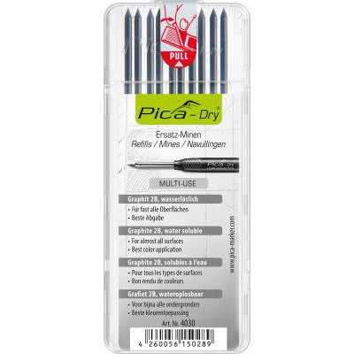 Pica - Pica-Dry Refill Leads - Water Soluble Graphite 10 pk- 4030