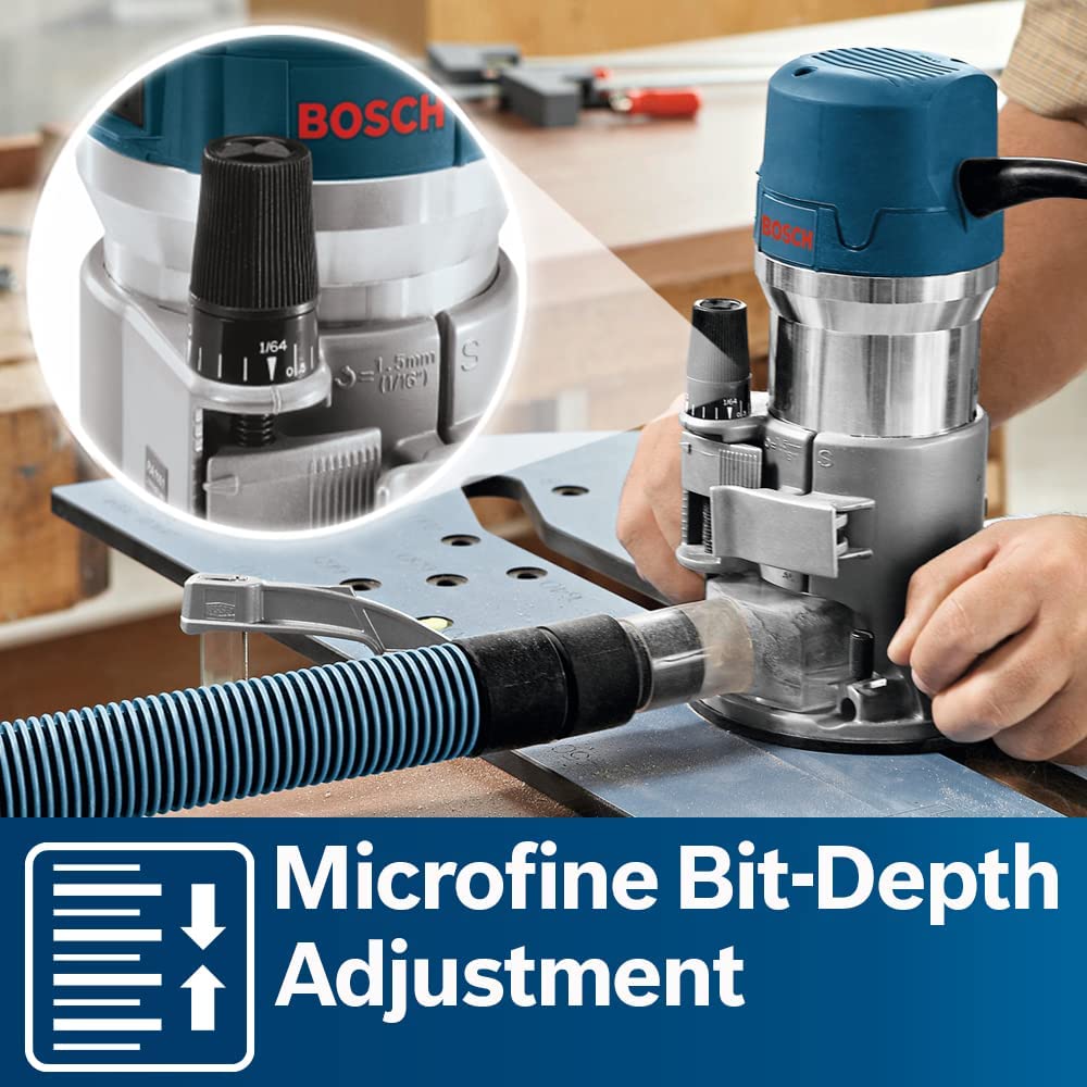 Bosch - 2.25 HP Combination Plunge- and Fixed-Base Router - Model: 161 ...