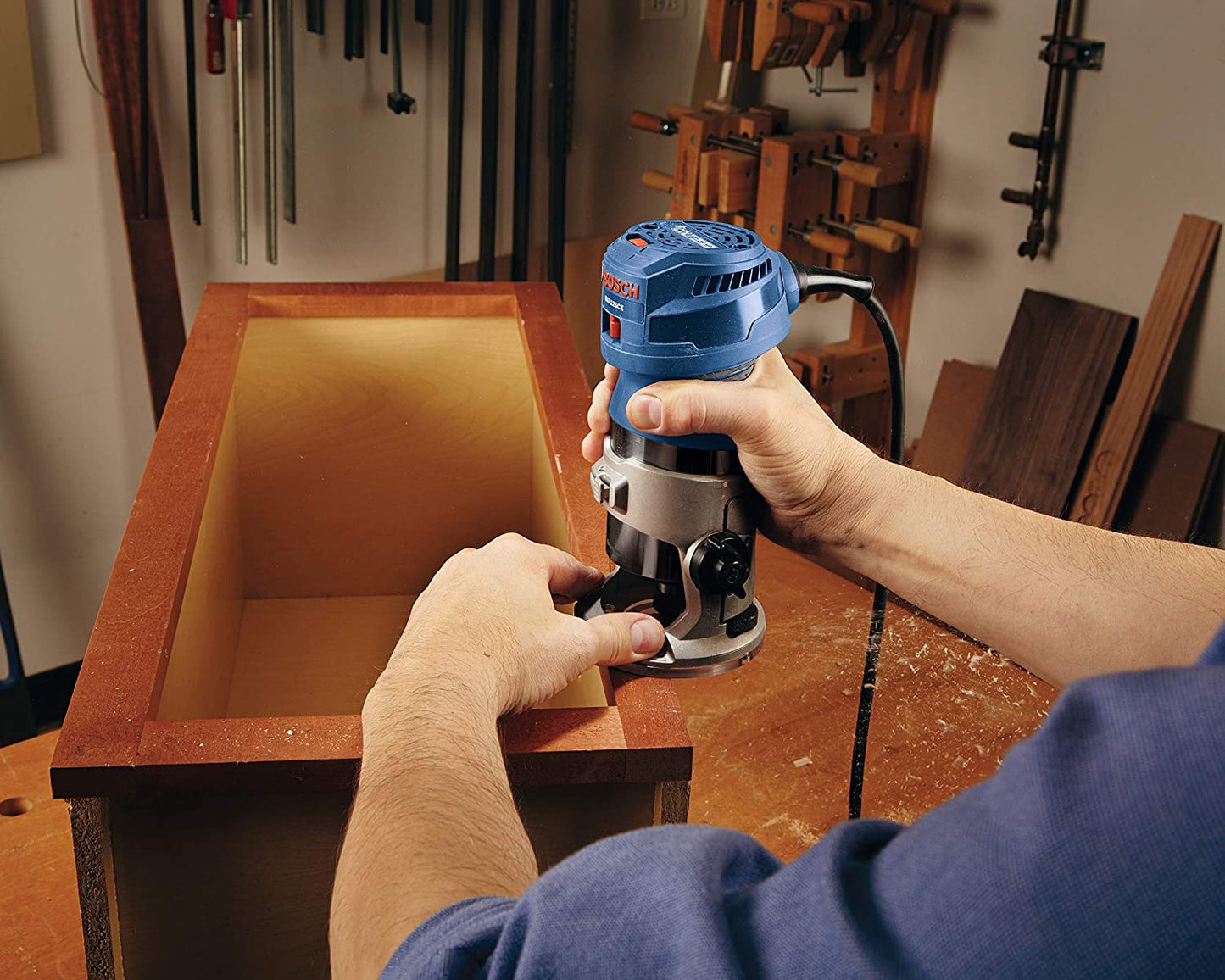 Bosch - Colt 1.25 HP (Max) Variable-Speed Palm Router Kit - Model: GFK125CEK