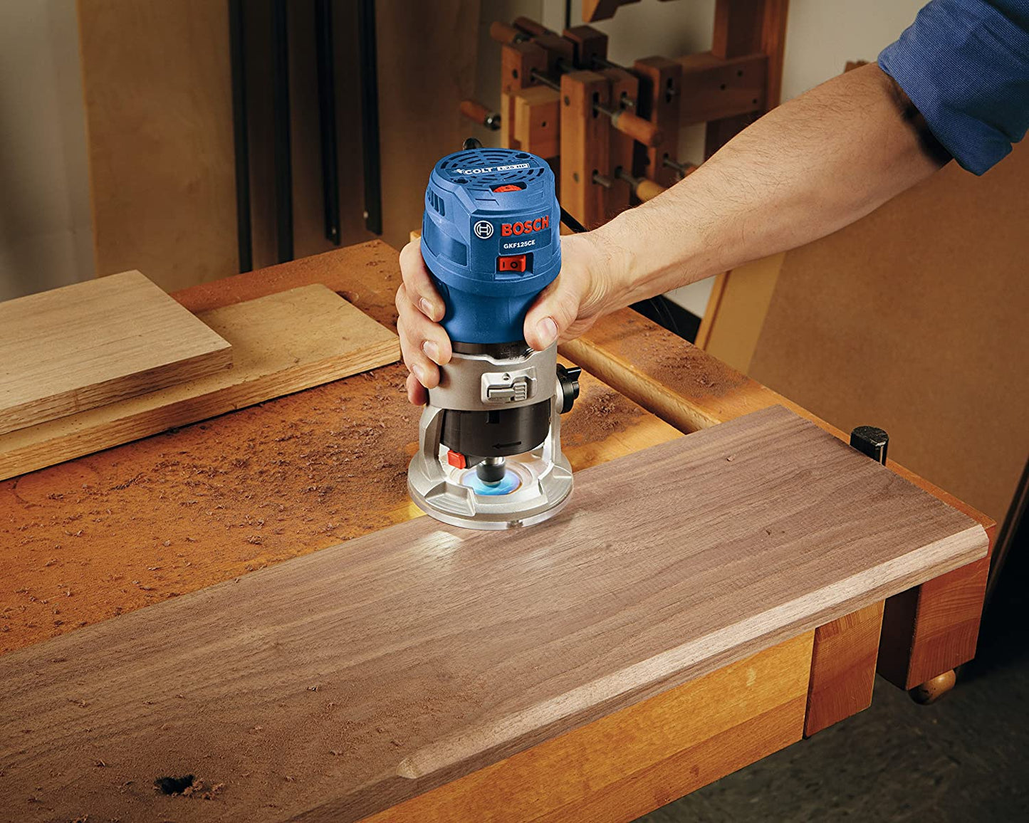 Bosch - Colt 1.25 HP (Max) Variable-Speed Palm Router Tool - Model: GFK125CEN