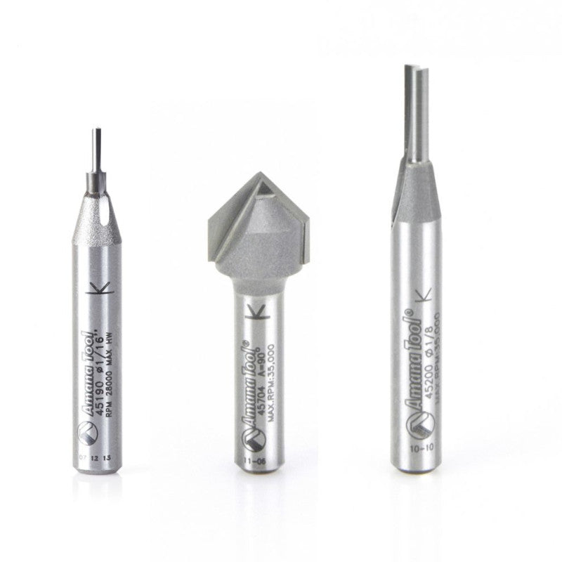 Axiom – Inlay Bit Set (3pc) by Amana Tool