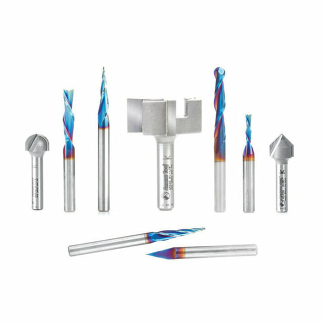 Axiom – Iconic Series Bit Set (9pc) w/ Spektra Coating by Amana Tool