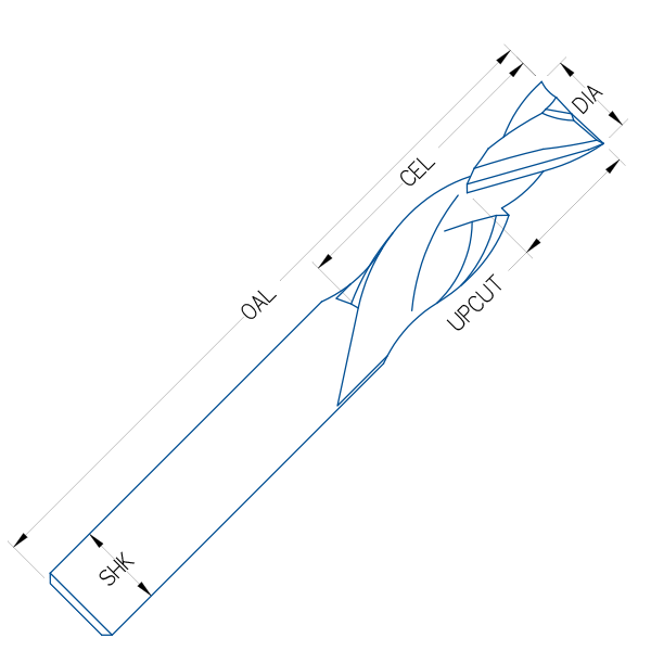 R60-120 Series - 2 Flute Mortise Compression