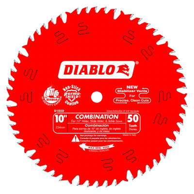  Part Number D1050X - Diameter (In.) 10" x Teeth 50 x Bore 5/8" 
