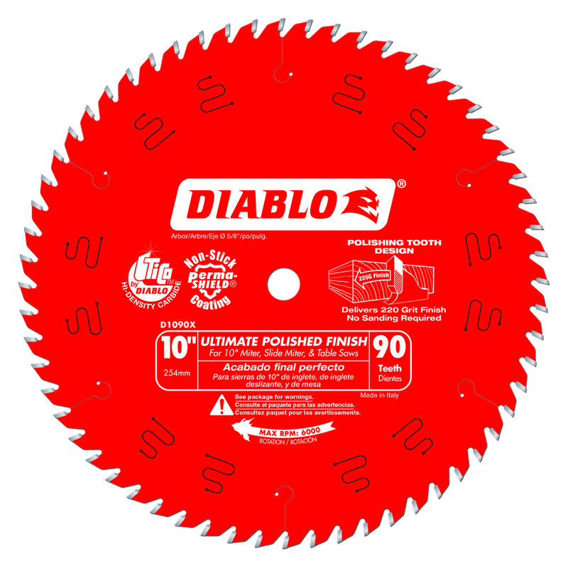  Part Number D1090X - Diameter (In.) 10" x Teeth 90 x Bore 5/8" 