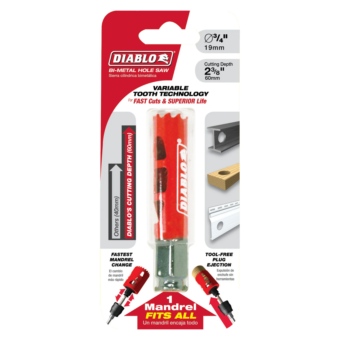 DIABLO Bi-Metal Hole Saws - 5/8" to 6"