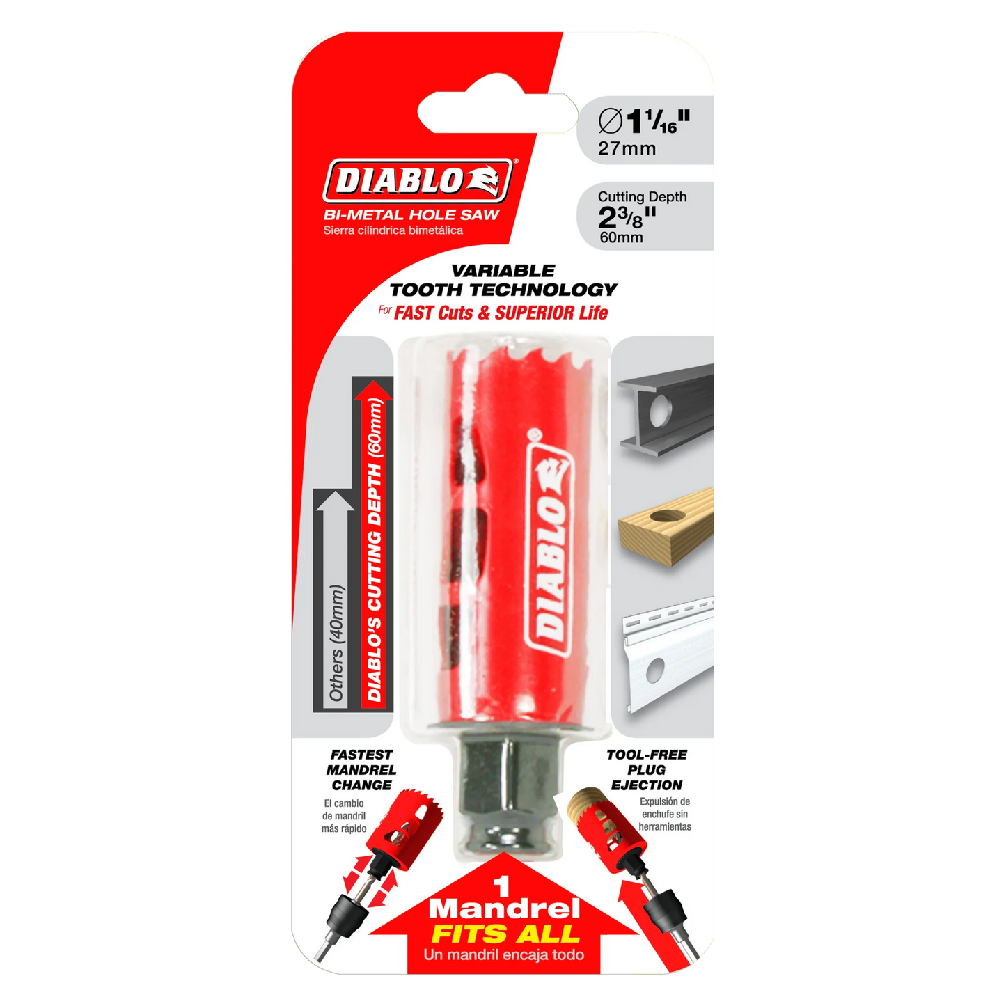 DIABLO Bi-Metal Hole Saws - 5/8" to 6"
