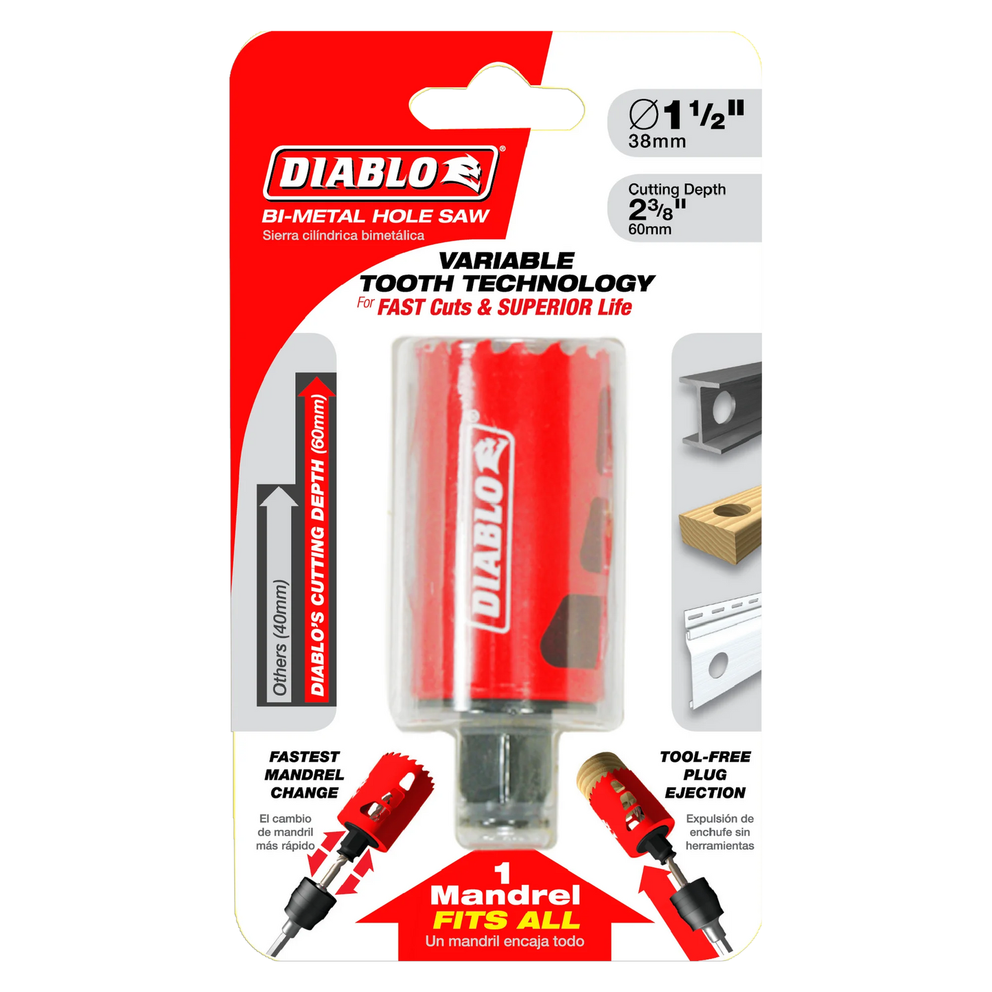 DIABLO Bi-Metal Hole Saws - 5/8" to 6"