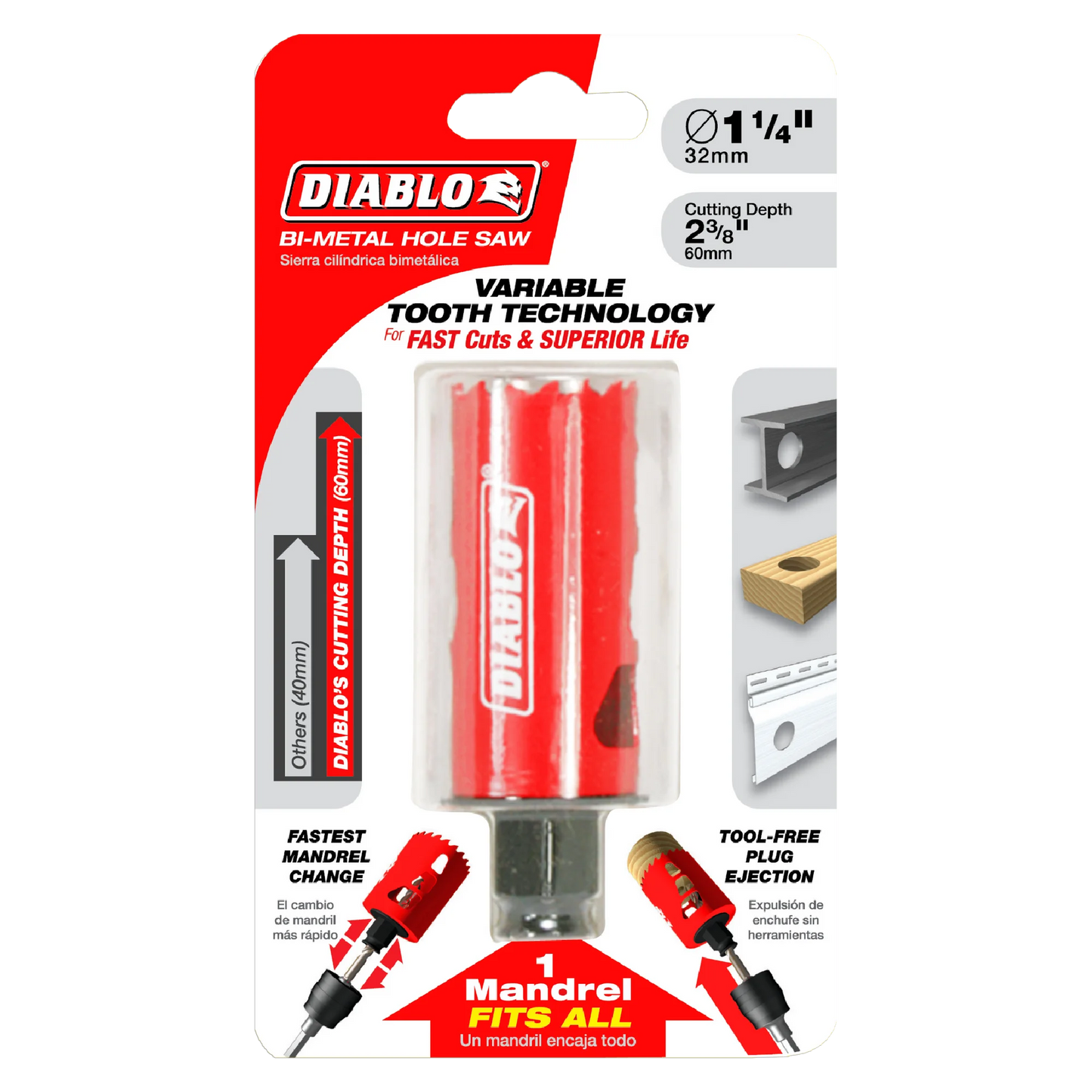 DIABLO Bi-Metal Hole Saws - 5/8" to 6"