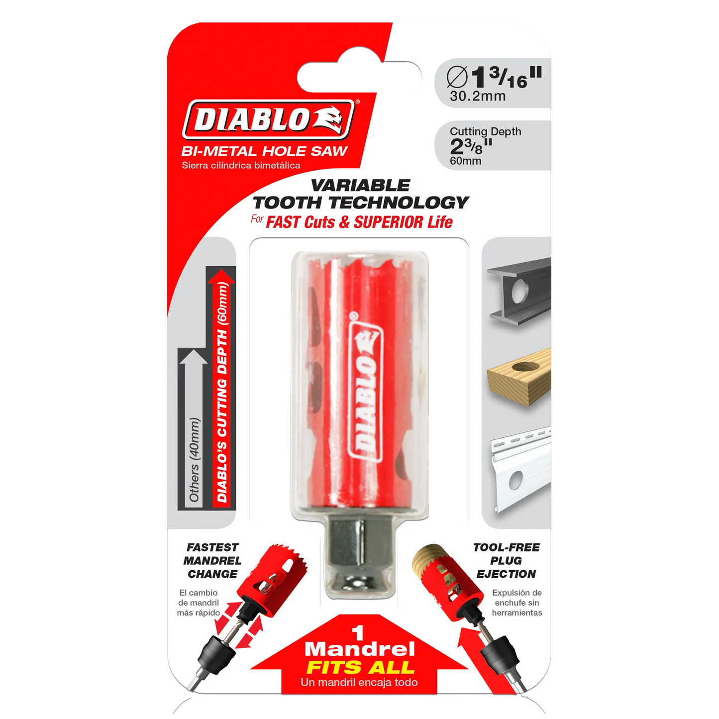 DIABLO Bi-Metal Hole Saws - 5/8" to 6"