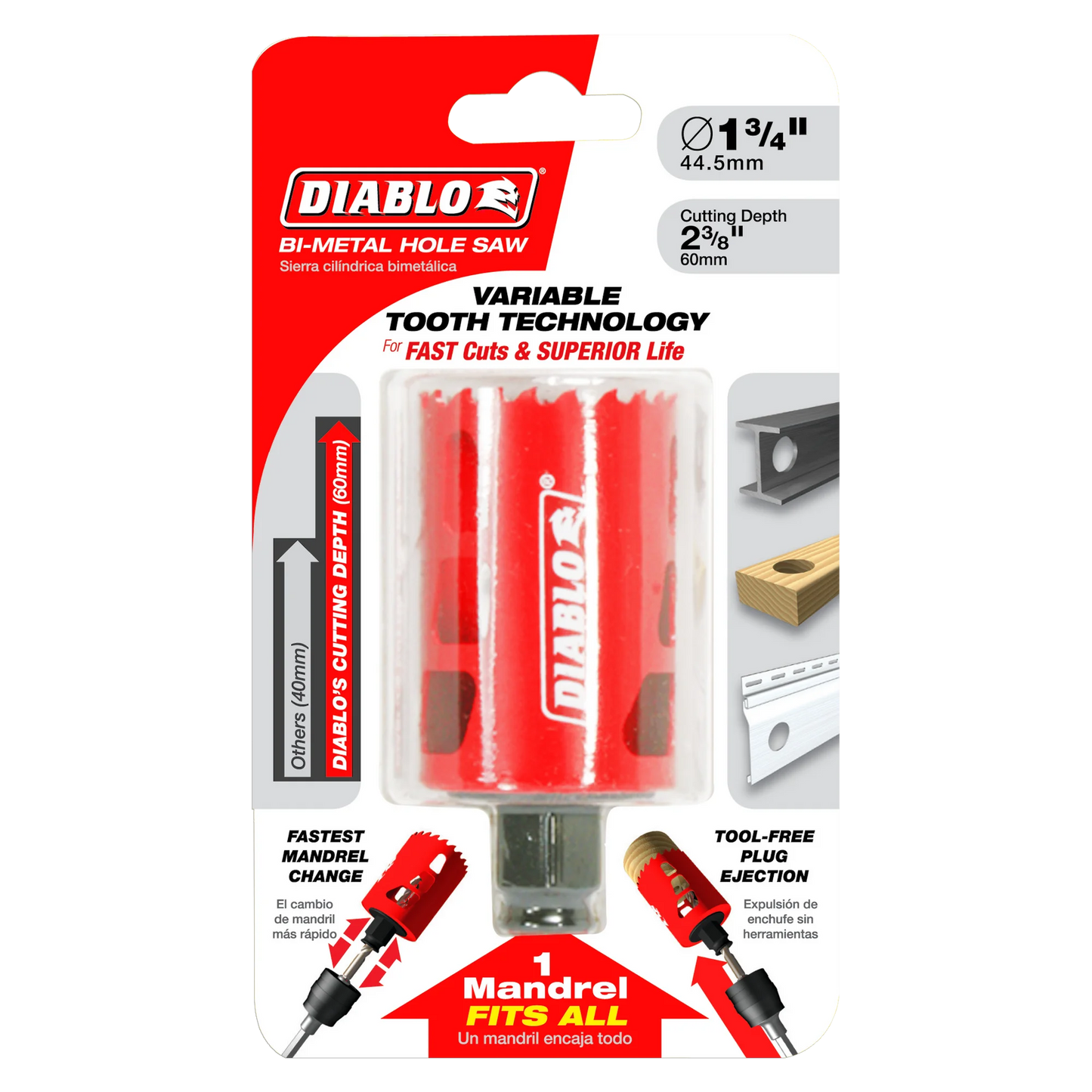 DIABLO Bi-Metal Hole Saws - 5/8" to 6"