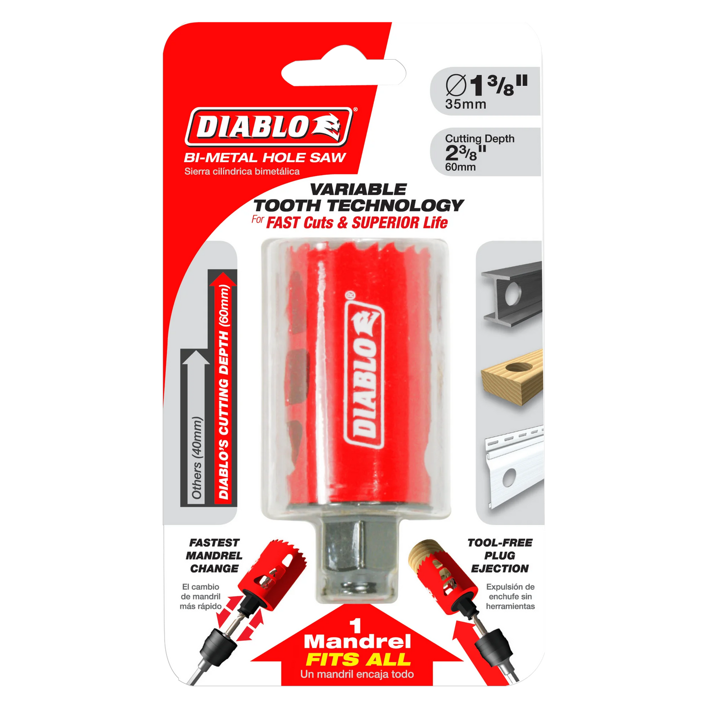 DIABLO Bi-Metal Hole Saws - 5/8" to 6"