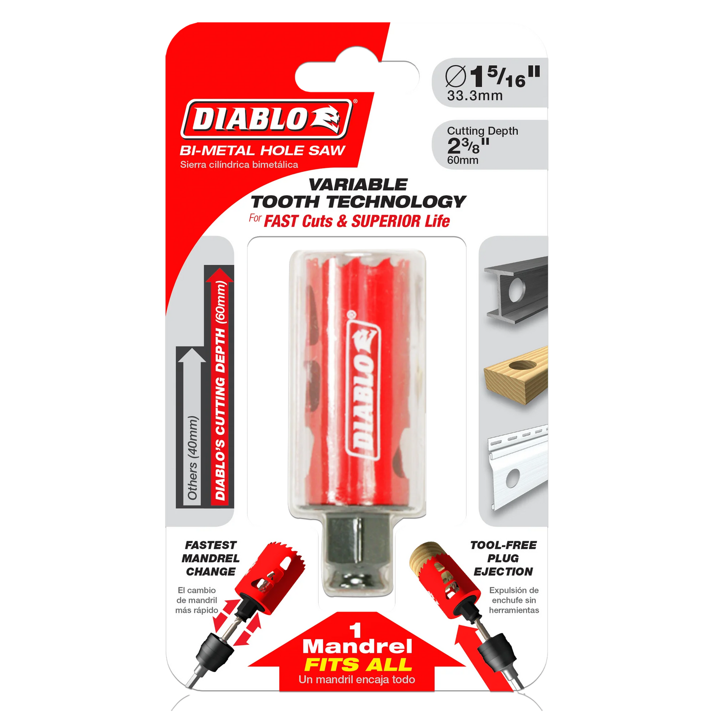 DIABLO Bi-Metal Hole Saws - 5/8" to 6"
