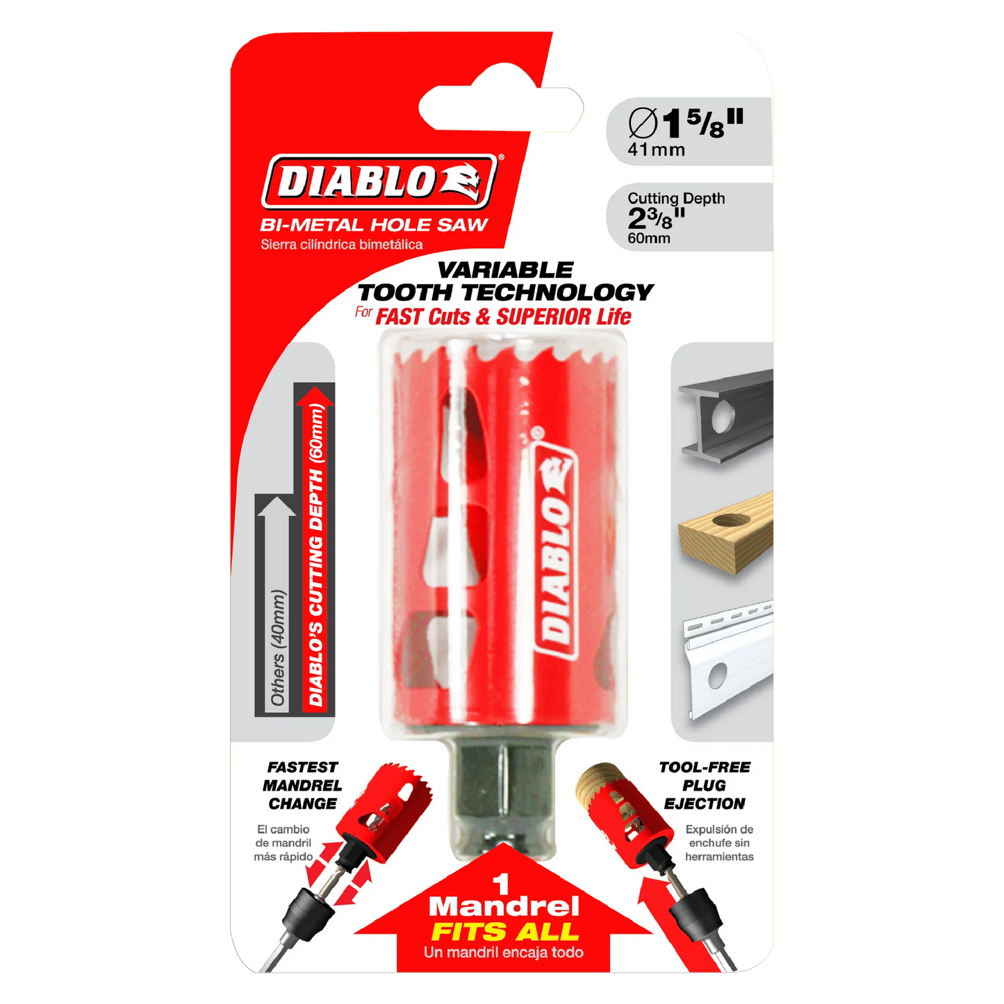 DIABLO Bi-Metal Hole Saws - 5/8" to 6"