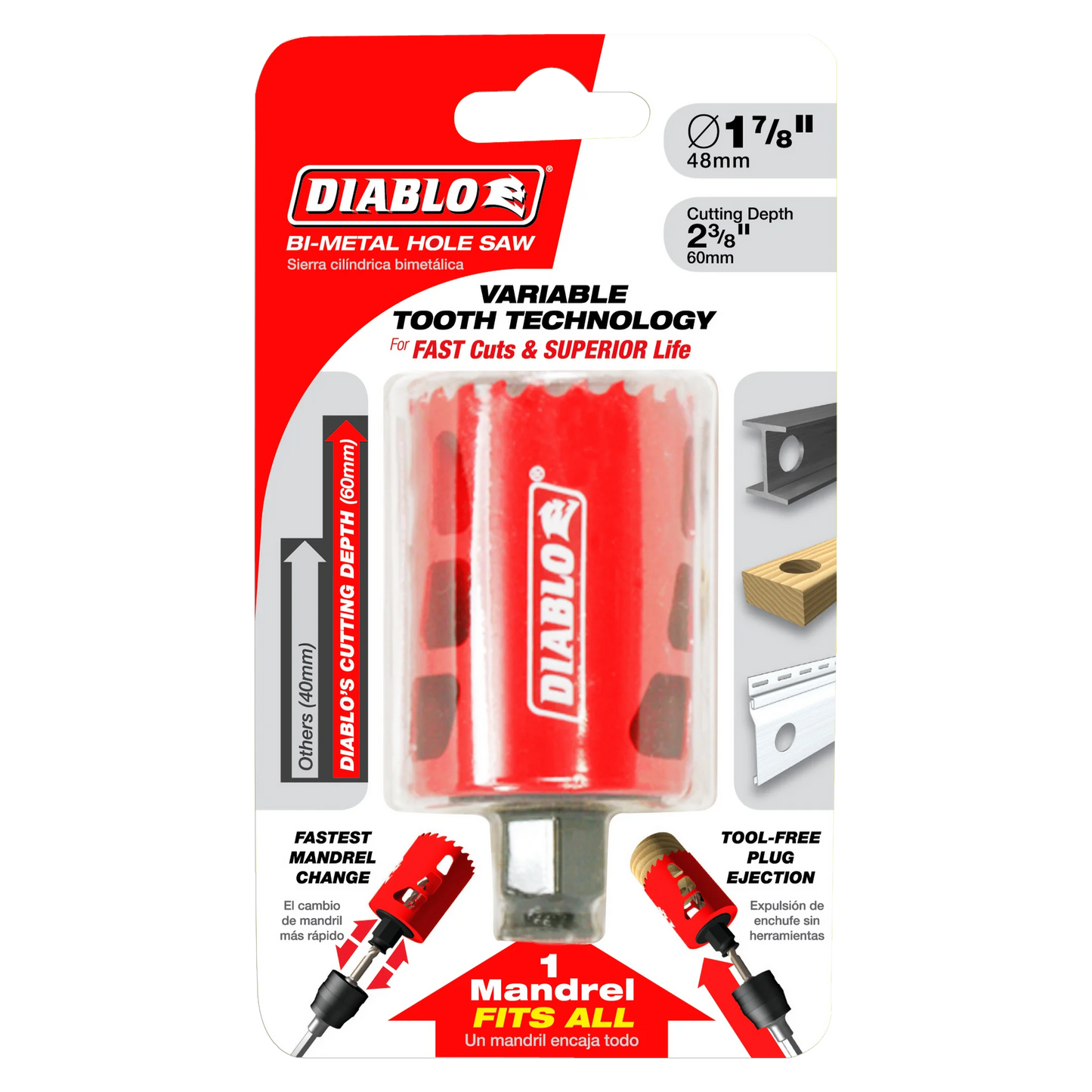 DIABLO Bi-Metal Hole Saws - 5/8" to 6"