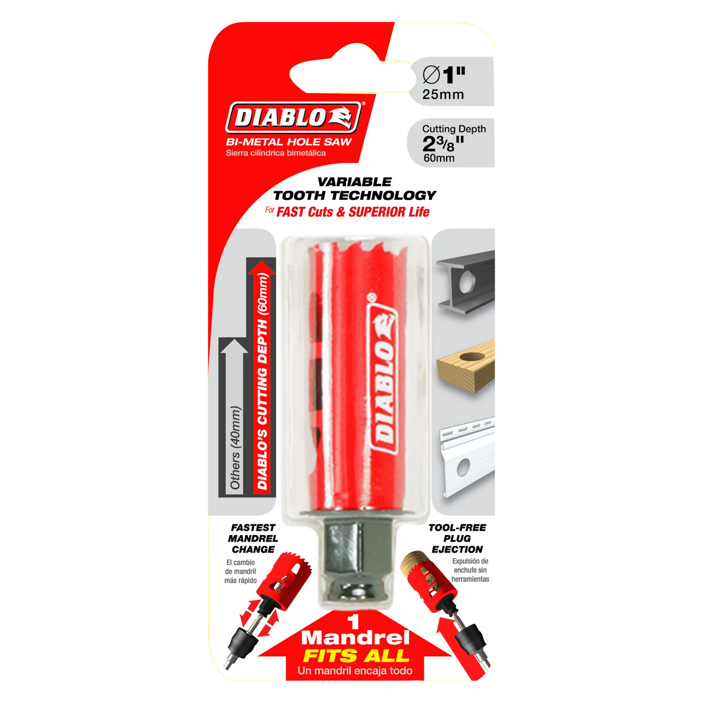 DIABLO Bi-Metal Hole Saws - 5/8" to 6"