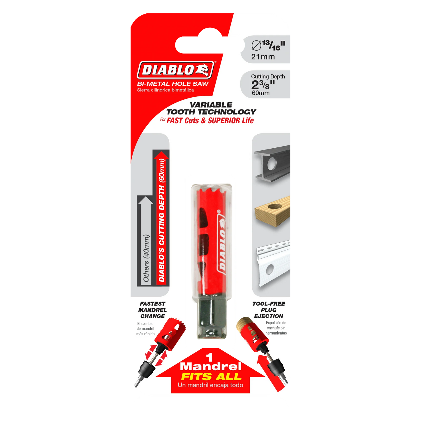 DIABLO Bi-Metal Hole Saws - 5/8" to 6"