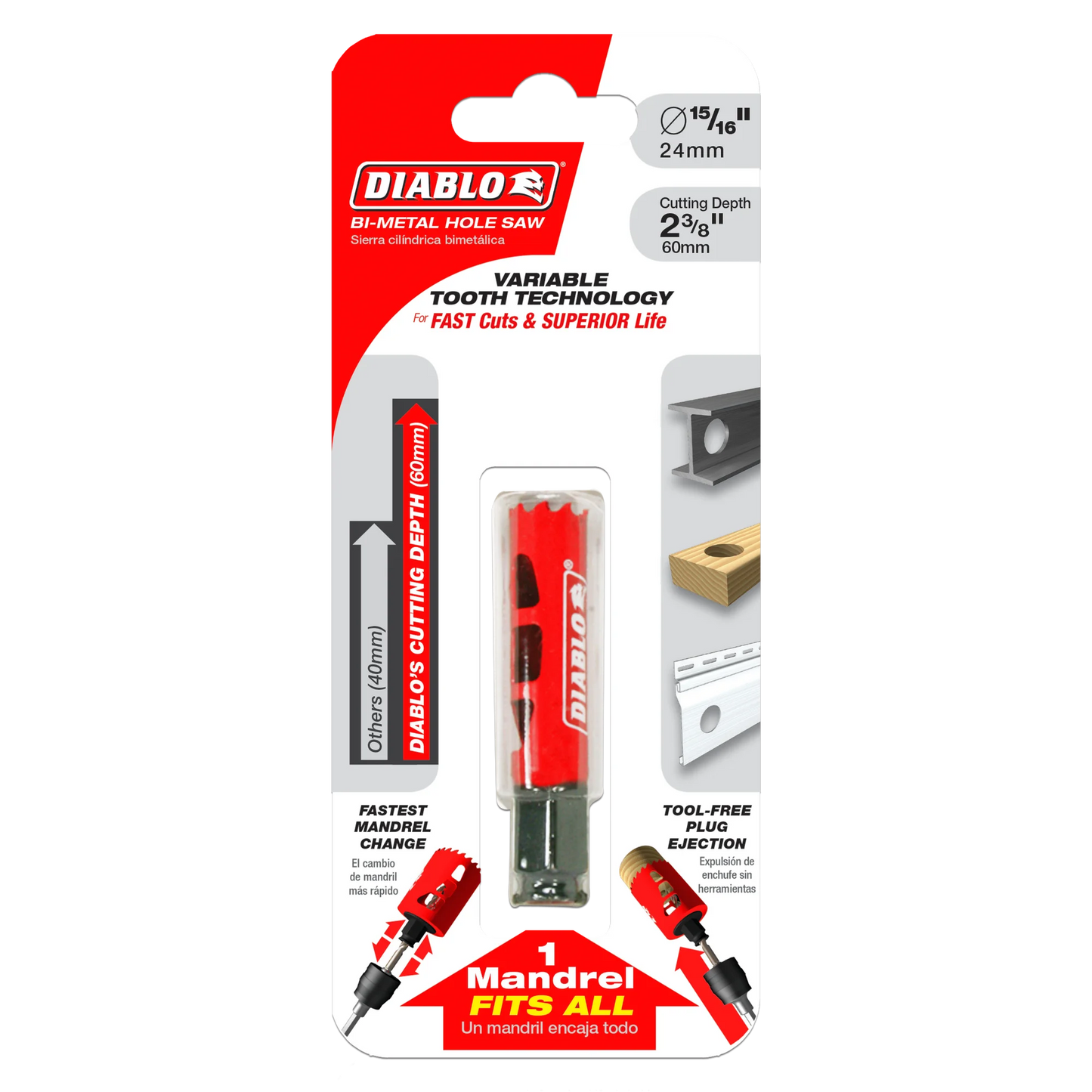DIABLO Bi-Metal Hole Saws - 5/8" to 6"