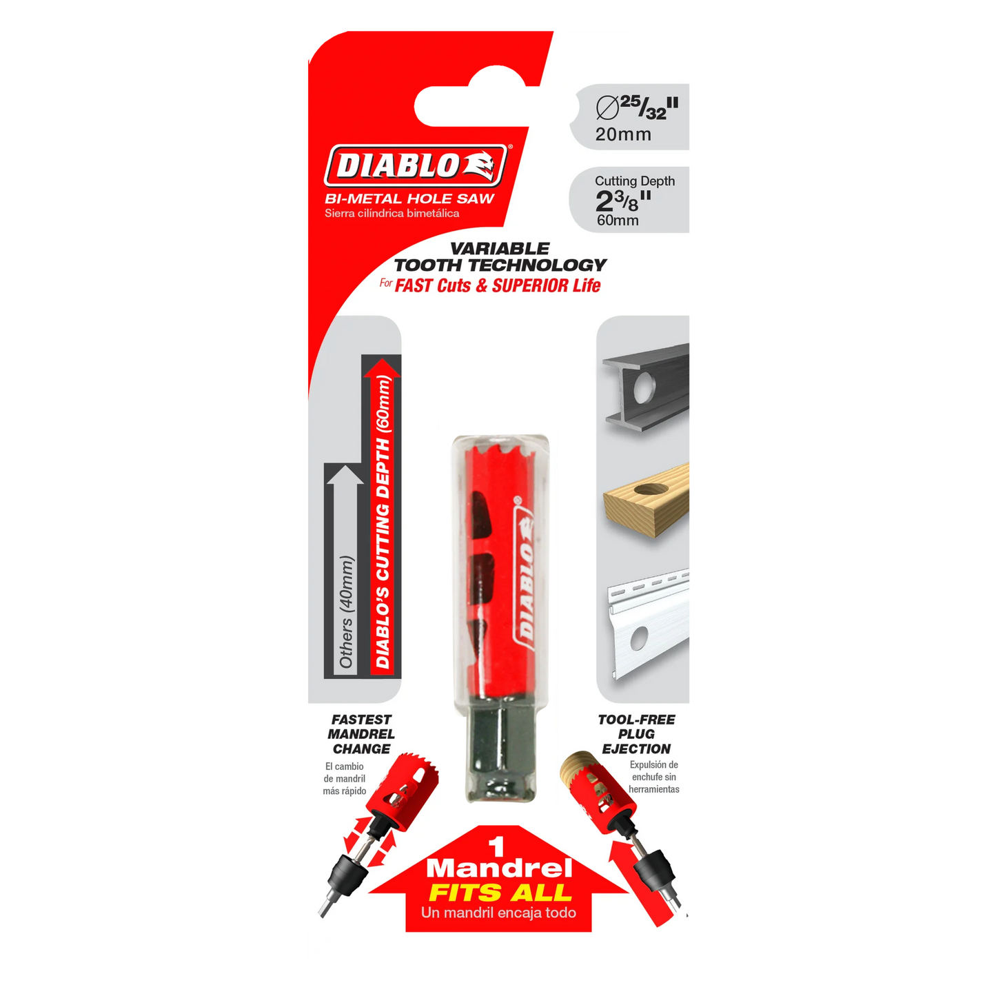 DIABLO Bi-Metal Hole Saws - 5/8" to 6"