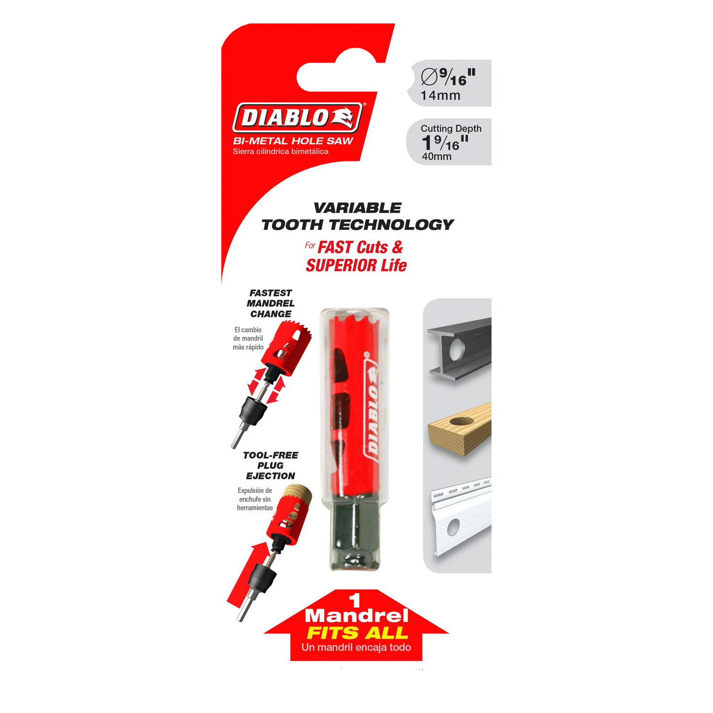 DIABLO Bi-Metal Hole Saws - 5/8" to 6"