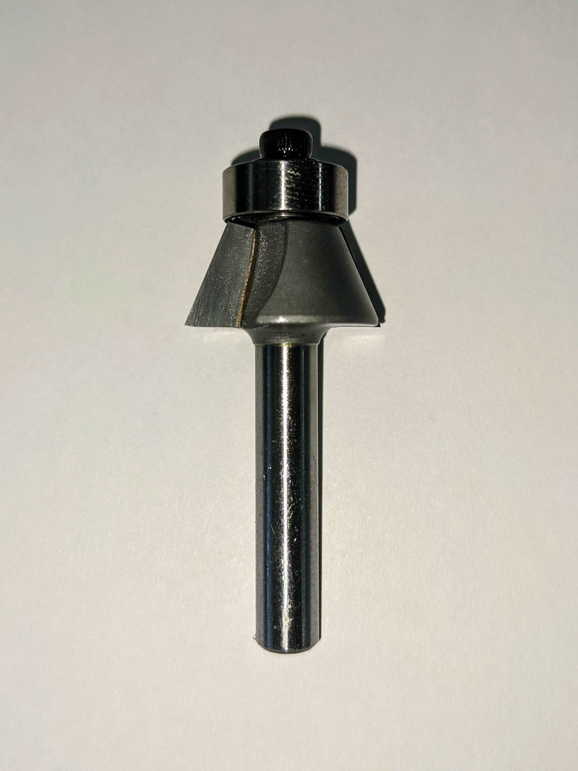 22-Degree Chamfer Router Bit with Bearing - 1/4-Inch Shank ...