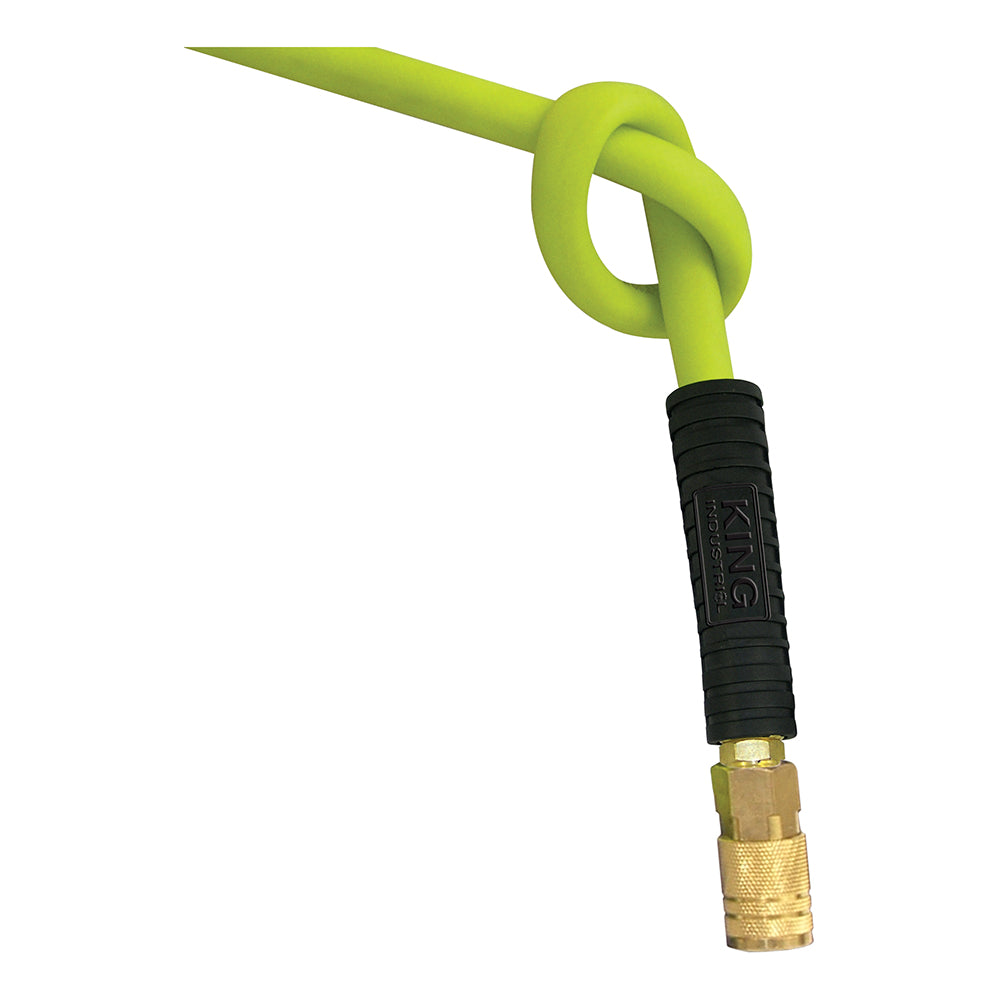 King Canada - 1/4" X 100' MANUAL AIR HOSE REEL W/HYBRIDE POLYMER AIR HOSE - MODEL: K-10014FRL