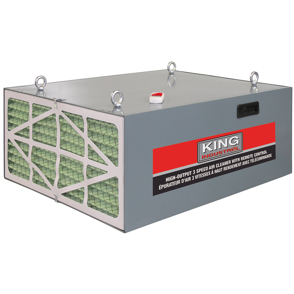 King Canada - HIGH-OUTPUT 3 SPEED AIR CLEANER WITH REMOTE CONTROL - MODEL: KAC-1200