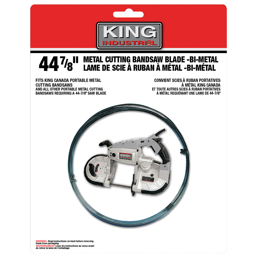 King Canada - 44-7/8" X 1/2" -14-18 TPI BI-METAL CUTTING BLADE - MODEL: KBB-8376-BM-1418
