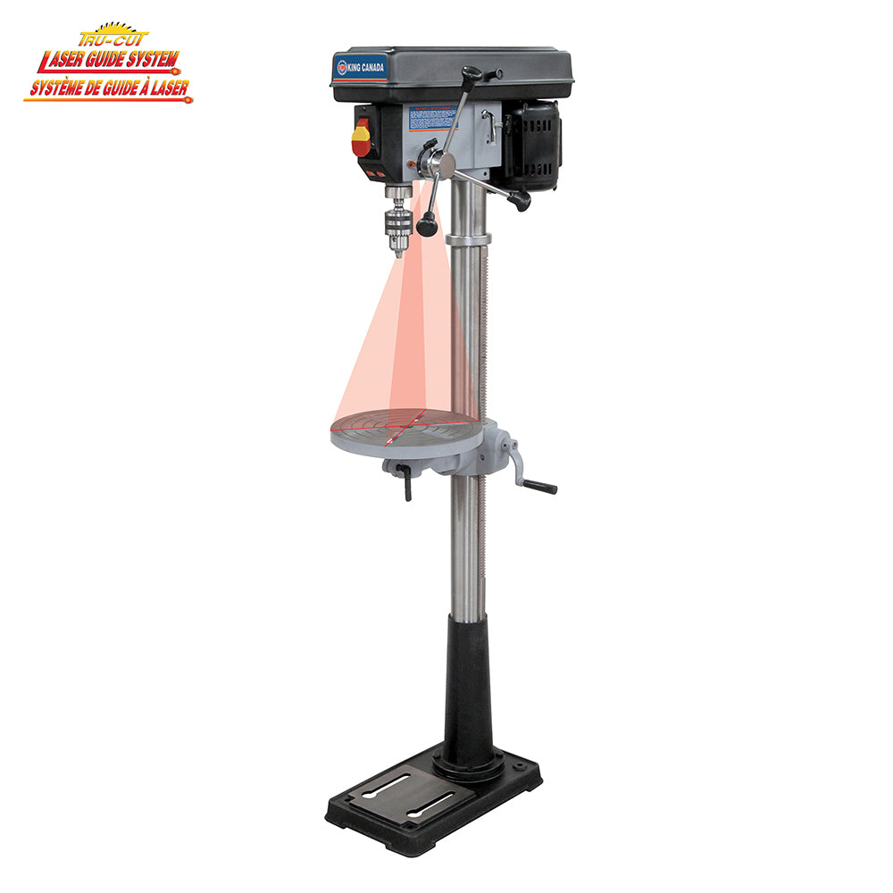 King Canada - 13" FLOOR MODEL DRILL PRESS WITH DUAL LASER GUIDE SYSTEM - MODEL: KC-116FN