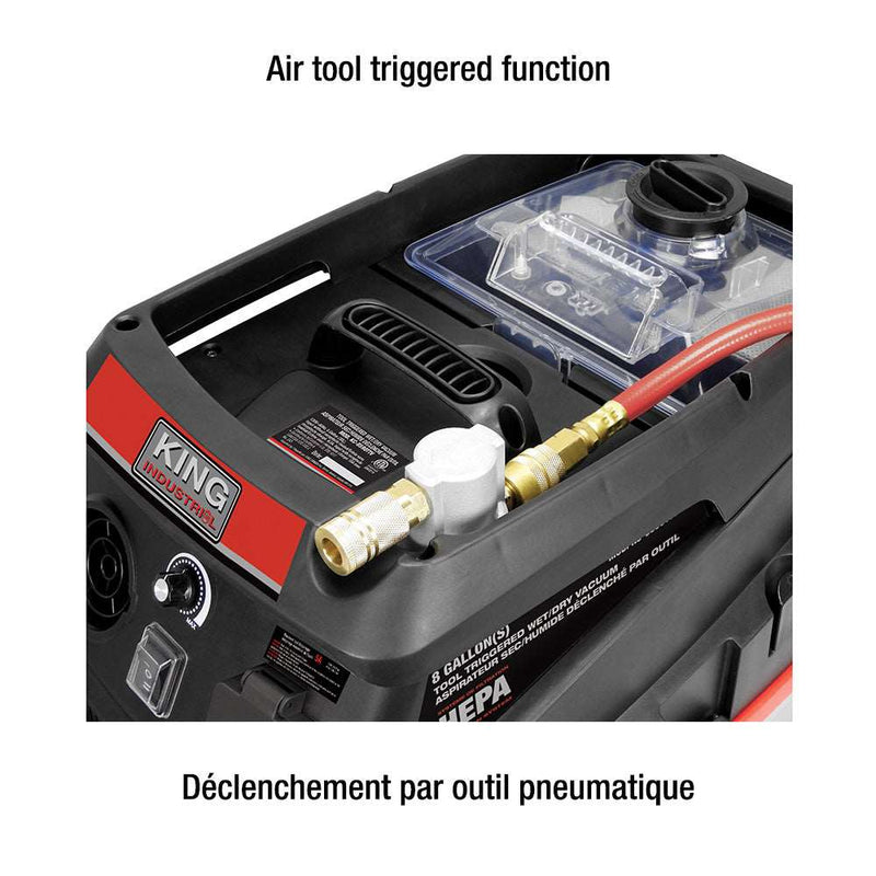 King Canada - 8 GALLON TOOL TRIGGERED WET/DRY VACUUM - MODEL: KC-8590TTV