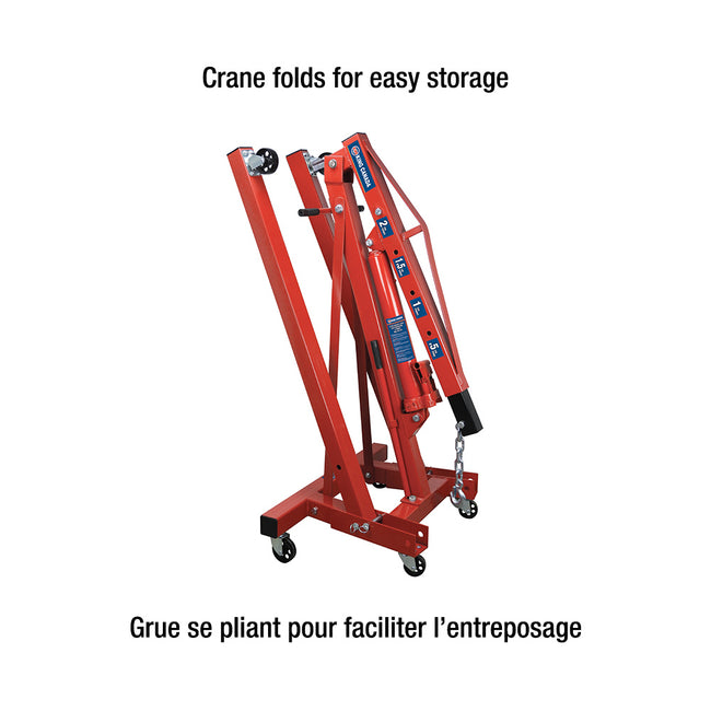 King Canada - 2 TON FOLDING SHOP CRANE - MODEL: KFC-2TC