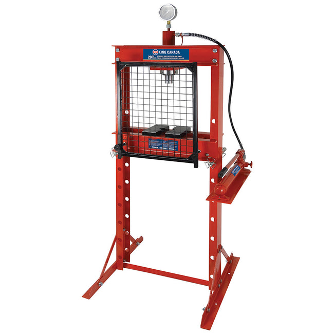King Canada - 20 TON HYDRAULIC SHOP PRESS WITH GRID GUARD - MODEL: KHP-20T-GGN