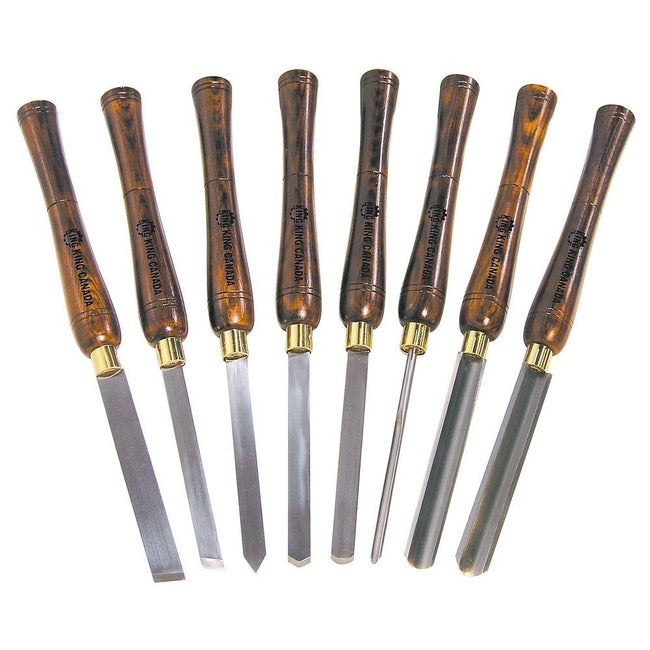 King Canada - 8 PC. WOOD LATHE CHISEL SET - MODEL: KPRO-08