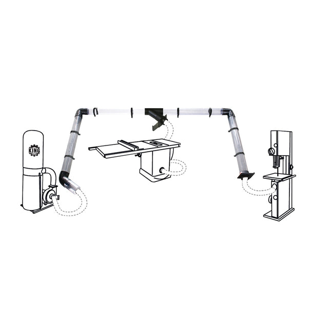 King Canada - 27 PC. 4'' DUST COLLECTION HOOK-UP SYSTEM - MODEL: KW-270