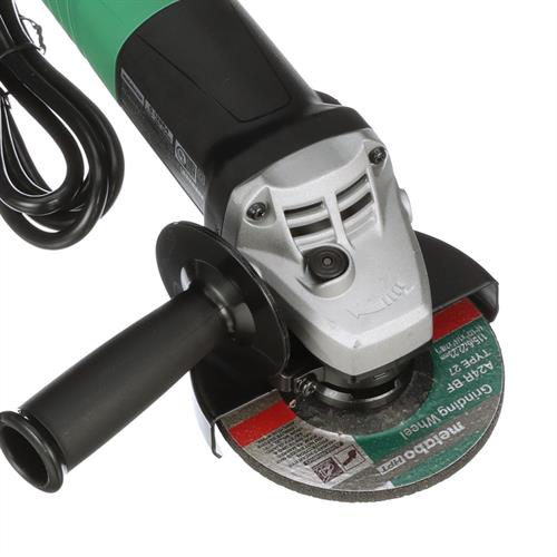 Metabo HPT - 4-1/2 Inch 6.2 Amp Slide Switch Angle Grinder Kit w/ 5 Abrasive Wheels - Model: G12SR4